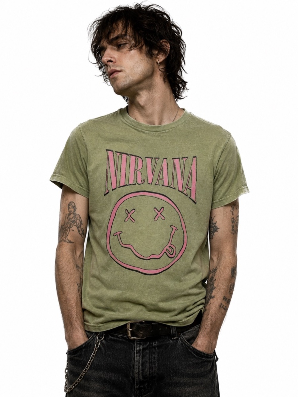 Nirvana Shirt S Grunge Green